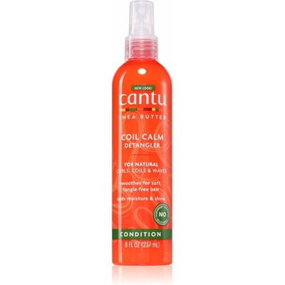 CANTU Shea Butter Detangler sprej pre jednoduché rozčesávanie vlasov pre vlnité a kučeravé vlasy 237 ml