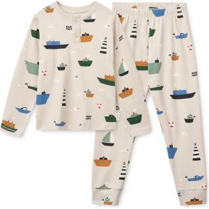 LIEWOOD Детско ежедневно термо бельо LIEWOOD Kid's Wilhelm Printed Pyjamas Set Pyjamas - Sailing / Sandy - размер 86/92 (EU) (714-1780-0411)