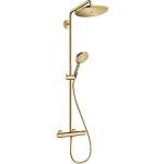 Hansgrohe Croma Select S - Душ комплект Showerpipe 280 с термостат, EcoSmart, полирано злато 26891990 (26891990)