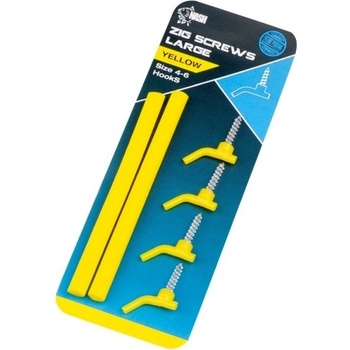 Nash Rovnátka Zig Screws žltá veľ. L 4 ks