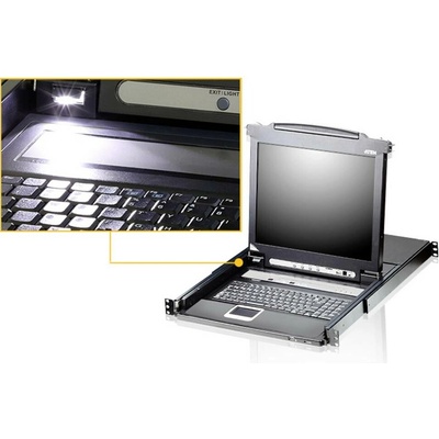 Aten CL-5708M-AT-AG KVM 8 port LCD 17 + klávesnica + touchpad USB-PS/2