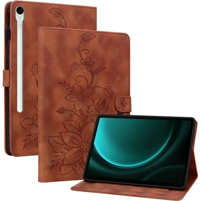 Vsetkonamobil 129934 ART LILY Zaklápacie puzdro pre Samsung Galaxy Tab S9 FE / Tab S10 FE / Tab S10 Lite hnedé