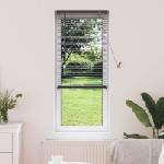 vidaXL Венецианска щора Сребристо сиво 150 x 50 cm 25 mm ПВЦ (42003681)
