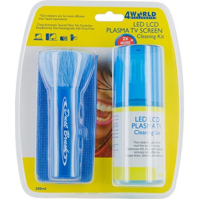 4World Čistící Gel 200 ml + hadřík + štětka – Hledejceny.cz