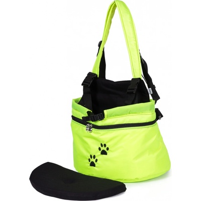 Iridog 2v1 Zippy 1 Batoh na psa šusťák světle zelený tlapky 22 x 26 x 17 cm
