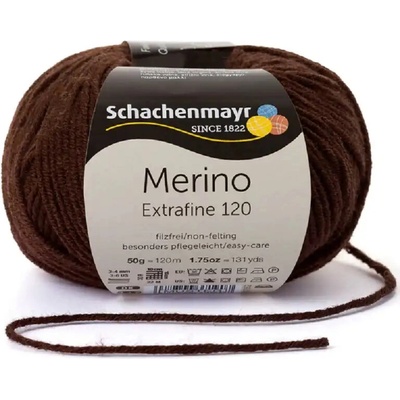Schachenmayr Merino extrafine 120 Temně hnědá 112
