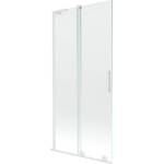 Mexen Velar L параван за вана, 2-крила плъзгащи се 90 x 150 cm, прозрачен, бял - 896-090-003-01-20 (896-090-003-01-20)