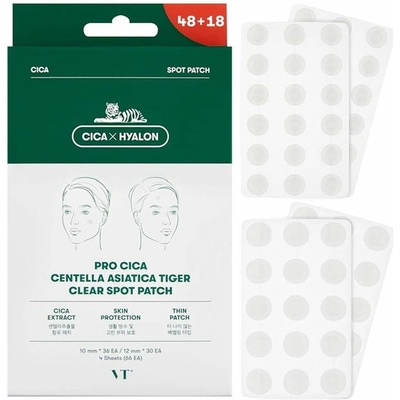VT Cosmetics Pro Cica Centella Asiatica Tiger Clear Spot Patch - Náplasti na Akné 66 ks