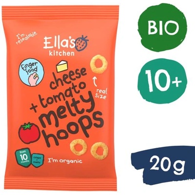 Ella's Kitchen BIO Хрупкави кръгчета със сирене и домати (20 г)