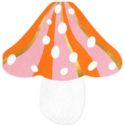 PartyDeco Салфетки Гъбка, Комбинация от Цветове 13х13.5см - (1 пакет / 20 бр. )