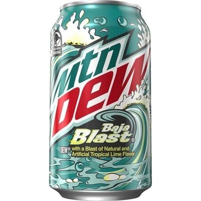 Mountain Dew sycený nápoj s příchutí tropického ovoce 355 ml