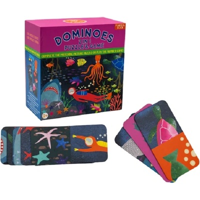 Floss and Rock Детска игра Floss & Rock - Домино-пъзел, Подводен свят (45P6490)