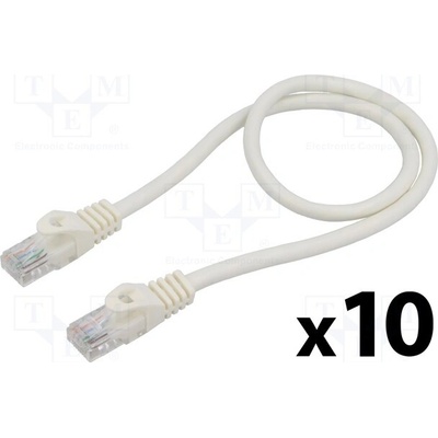Lanberg PCU6-20CC-0050-W Patch U/UTP Cat 6 RJ45 vidlice z obou stran lanko CCA