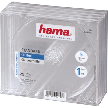 Hama CD/CD-ROM sleeves, clear, 5 pack 1 дискове Прозрачен (44748) (44748)
