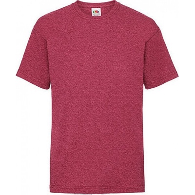 Fruit Of The Loom tričko Valueweight T červená melír vintage