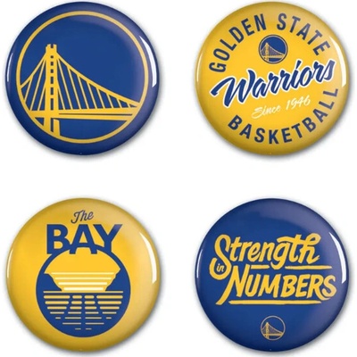 Wincraft sada placek Golden State Warriors NBA button 4 ks