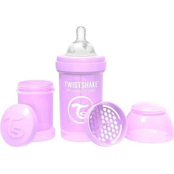 Twistshake Бебешко шише против колики Twistshake Anti-Colic Pastel - Лилаво, 180 ml (78252)