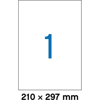 Sorex Полиестерни етикети, бели полиестерни Sorex 1ет/лист оп. 20 листа