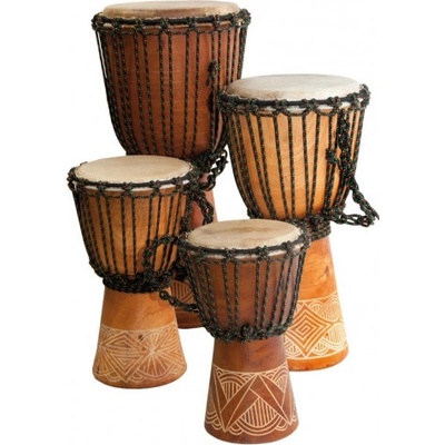 Authentic Djembe Bali Beginner Mahagón s rezbou 60cm