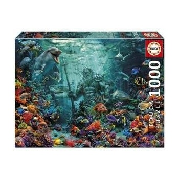 Educa Пъзел Educa Poseidon in a Coral Reef 1000 Части