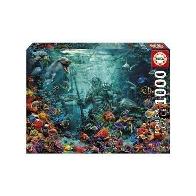 Educa Пъзел Educa Poseidon in a Coral Reef 1000 Части