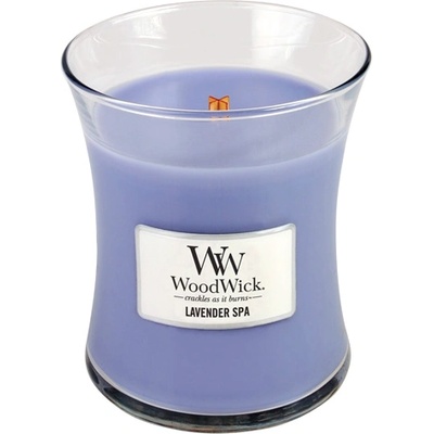 WoodWick Lavender Spa ароматна свещ с дървен фитил 275 гр
