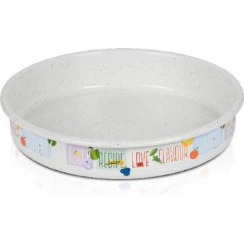 Metalac Posude 28 см (3, 4 л) кръгла емайлирана тава Metalac Posude с декор Harmony