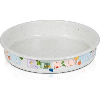 Metalac Posude 28 см (3, 4 л) кръгла емайлирана тава Metalac Posude с декор Harmony