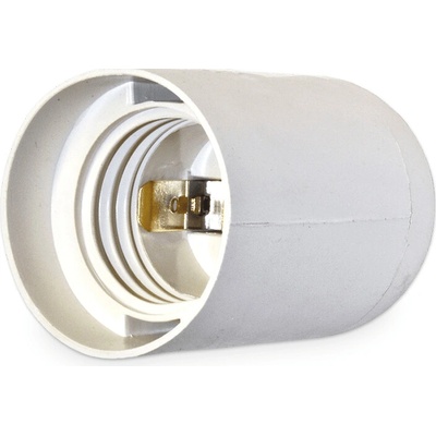 objímka plastová hladká, E27/80, 250 V, 4 A, biela