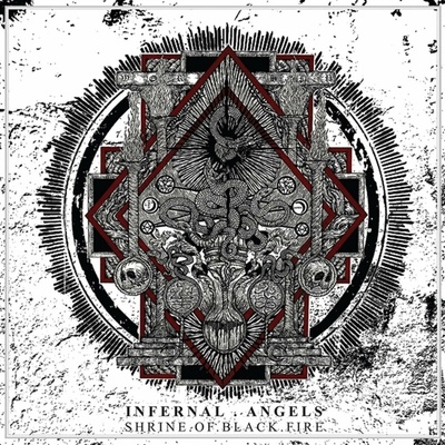 Infernal Angels - Shrine Of Black Fire (Limited Edition) (Opaque White /Black Splatter Coloured) LP