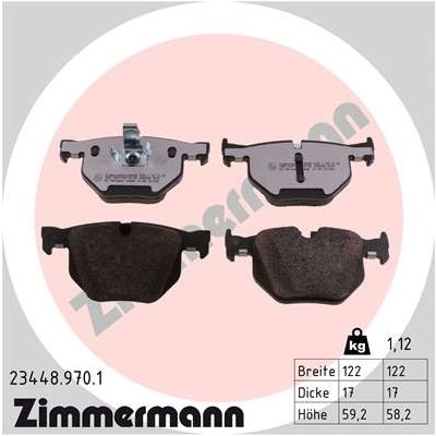 ZIMMERMANN Sada brzdových platničiek kotúčovej brzdy 234489701