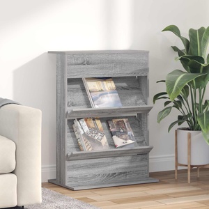 vidaXL Етажерка за списания Сив Сонома 70 x 41 x 96 см (899540)