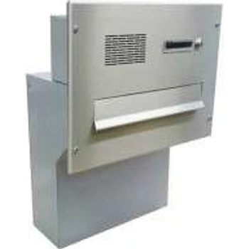 DOLS Poštovní schránka F-04 do sloupku + čelní deska se zvonkem a HM ABB - digitální systém NEREZ