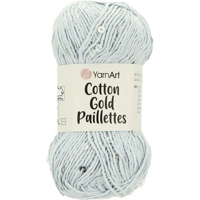 Yarnart Cotton Gold Paillettes 7109 světle modrá