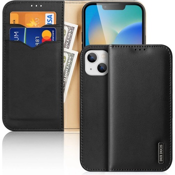 Dux Ducis Кожен калъф с отделение за карти Dux Ducis Hivo за iPhone 14 Plus, черен (6934913034996)