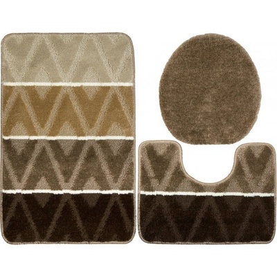 Najkoberce Palma Hnedá Béžová kosoštvorce 40 x 50 cm a 50 x 80 cm