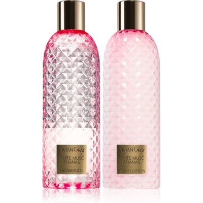 VIVIAN GRAY Gemstone White Musc & Ananas подаръчен комплект за тяло 2x300ml