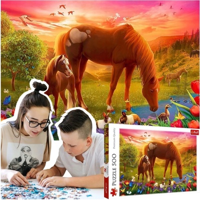 Trefl Koně na louce 500 dílků – Hledejceny.cz