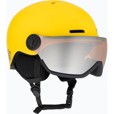 Salomon Детска ски каска Salomon Orka Visor S2 вибриращо жълто