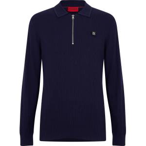 HUGO Горнище с цип HUGO Sastoro 1/4 Zip Top - Navy