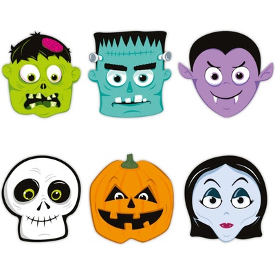 Party Pal Masky papírové Halloween monstra 6 ks – Hledejceny.cz