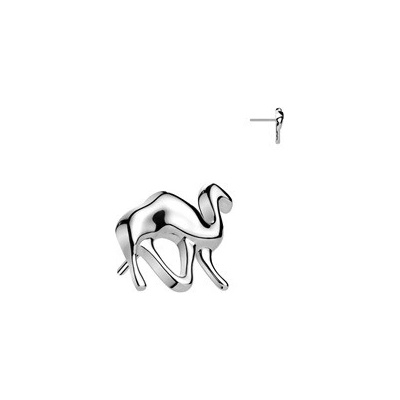 Šperky4U ozdobná část k PUSH IN piercingu titan velbloud TIT1525