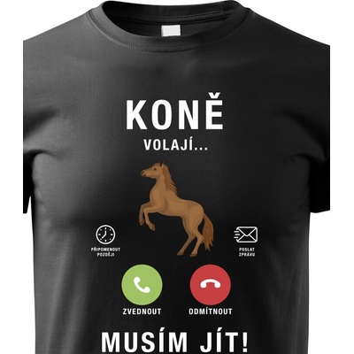 dětské tričko Koně volají.. černá