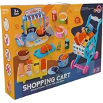 Raya Toys Игрален комплект Raya Toys - Пазарска количка с кухня, 64 части, синя (506122327) - baby