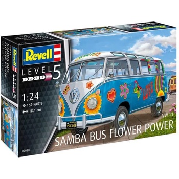 Image 1 of Revell VW T1 Samba Bus Flower Power 1:24 (07050)