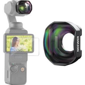 NEEWER teleconverter compatible with DJI Osmo Pocket 3 / Pocket 4 / Xtra Muse, 4 elements 3 groups multi-coated HD magnetic lens attachment, accessories for Gimba action cameras, LS-84 - 10107603 (10107603) Обективи
