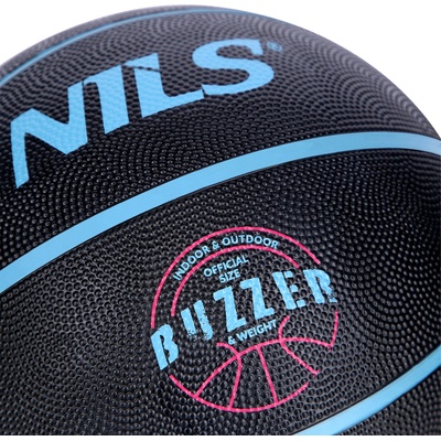 NPK271 ČIERNY BUZZER 7 BASKETBALOVÁ LOPTA NILS