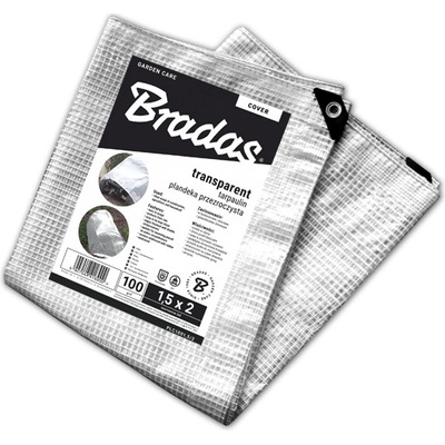 Bradas BR-PLC1003/3 plachta zakrývací vyztužená LENO CRISTAL 3 x 3 m 100 g/m² transparentní – Hledejceny.cz