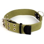 COLLAR Памучен рефлектиращ нашийник - 53 - 68см, 45мм - зелен