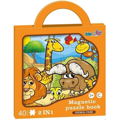 Raya Toys Магнитен пъзел Raya Toys - Парк с животни, 40 части (502121576)